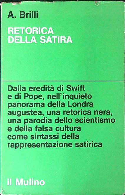 Retorica della satira - A. Brilli - copertina