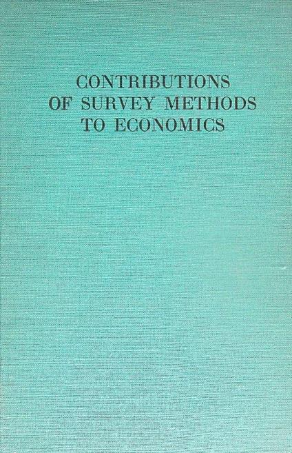 Contributions of Survey Methods to Economics - copertina