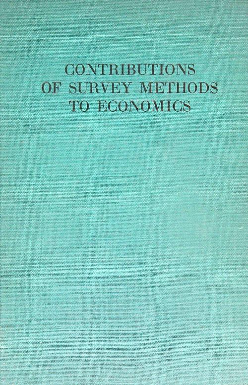 Contributions of Survey Methods to Economics - copertina