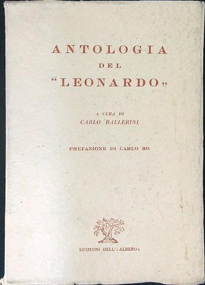Antologia del Leonardo - Carlo Ballerini - copertina