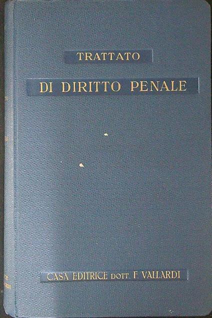 Trattato di diritto penale - Dante Angelotti - copertina