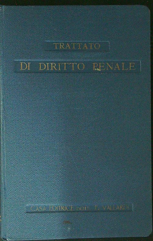 Trattato di diritto penale - Enrico Altavilla - copertina