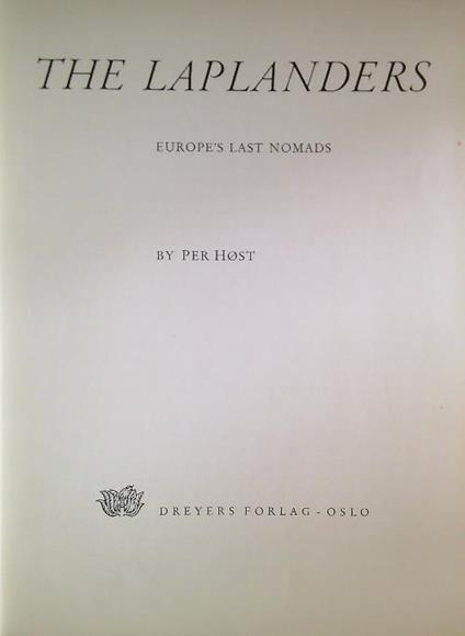 The Laplanders. Europès last nomads - Per Host - copertina