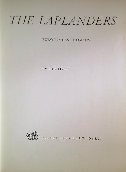 The Laplanders. Europès last nomads - Per Host - copertina