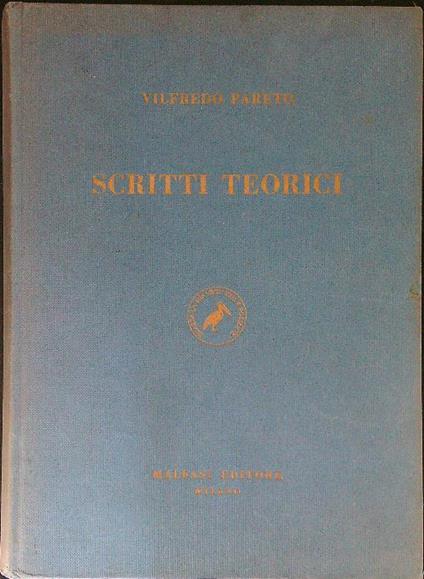 Scritti teorici - Vilfredo Pareto - copertina