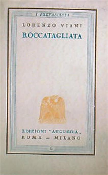 Roccatagliata - Lorenzo Viani - copertina