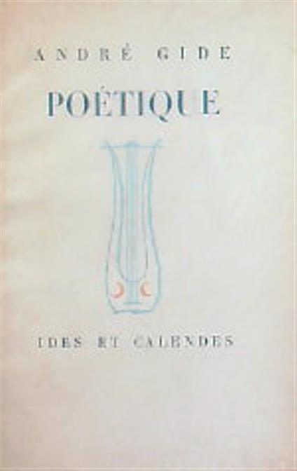 Poetique - André Gide - copertina