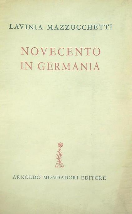 Novecento in Germania - Lavinia Mazzucchetti - copertina