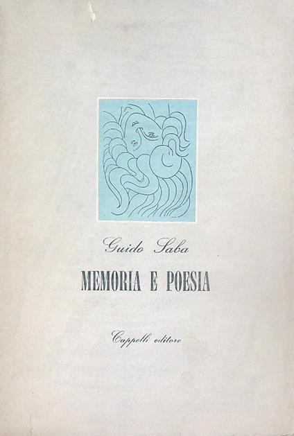Memoria e poesia - Guido Saba - copertina