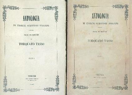 Antologia di insigni scrittori italiani. Prose filosofiche. 2vv - Torquato Tasso - copertina