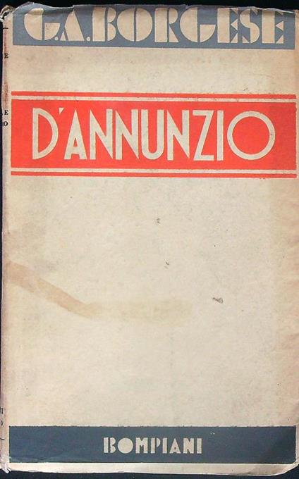 D'Annunzio - G.A. Borgese - copertina