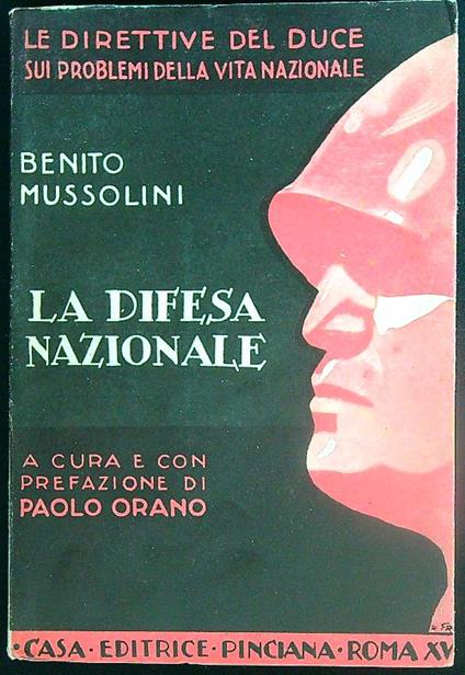 La difesa nazionale - Benito Mussolini - copertina