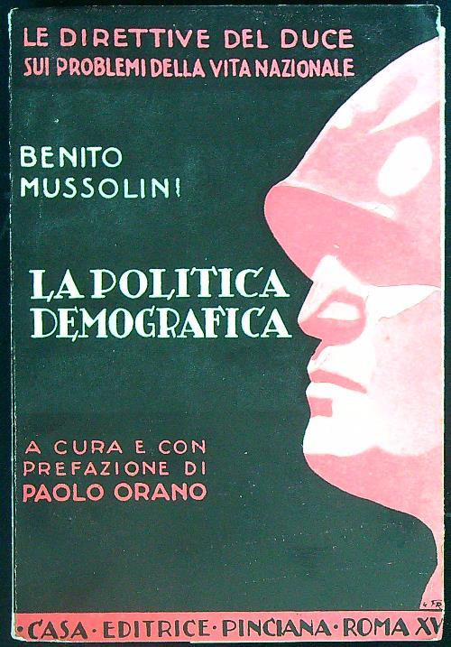 La politica demografica - Benito Mussolini - copertina