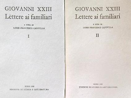 Lettere ai familiari. 2vv - Giovanni XXIII - copertina