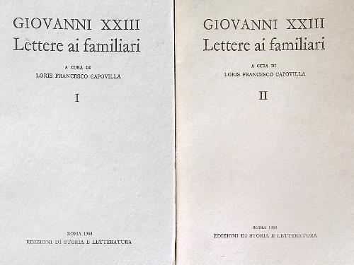 Lettere ai familiari. 2vv - Giovanni XXIII - copertina