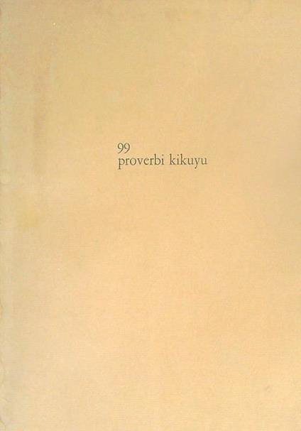 99 proverbi kikuyu - copertina