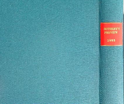 Sotheby's Preview. 1993. Annata non completa - copertina