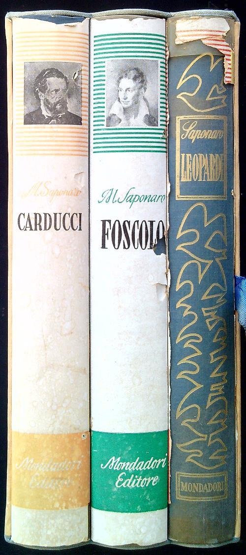 Poeti dell'800 - Leopardi, Foscolo, Carducci - Michele Saponaro - copertina