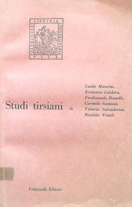 Studi tirsiani - copertina