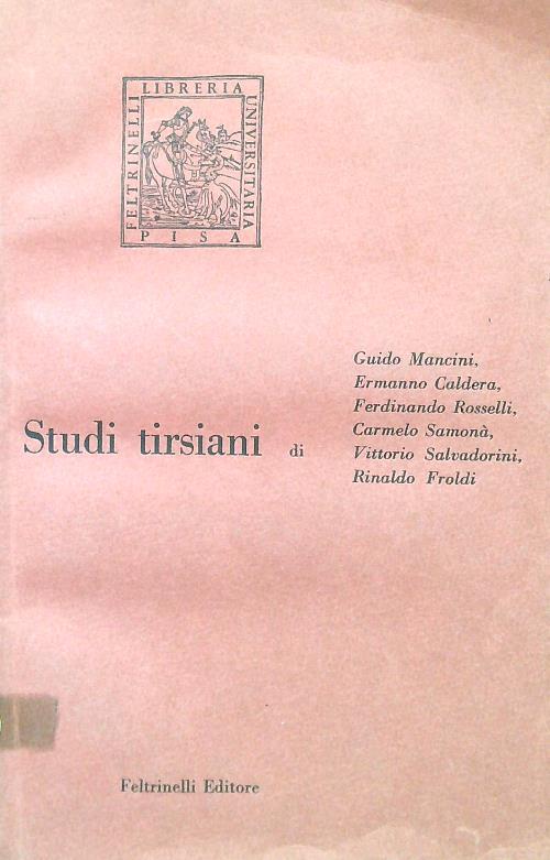 Studi tirsiani - copertina
