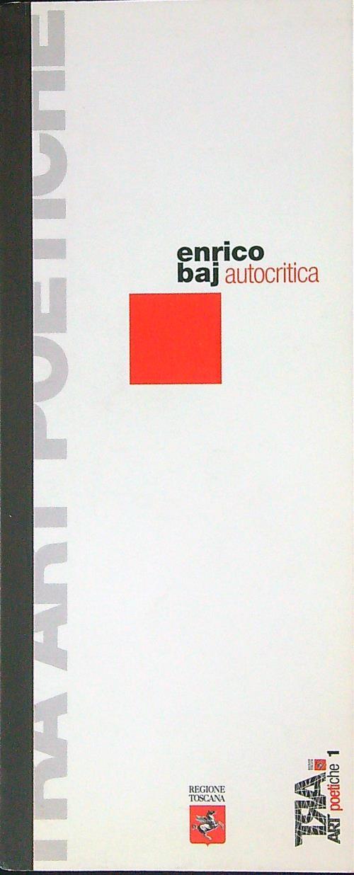 Autocritica - Enrico Baj - copertina