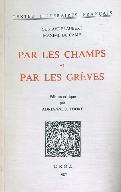 Par les champs et par les greves - Gustave Flaubert - copertina