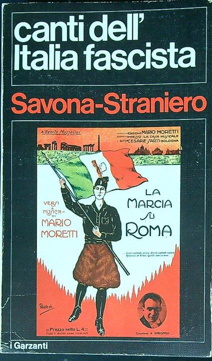 canti dell'Italia fascista  - A.V. Savona - copertina
