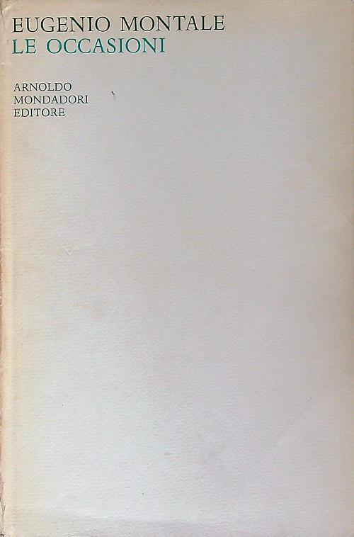 Le occasioni - Eugenio Montale - copertina
