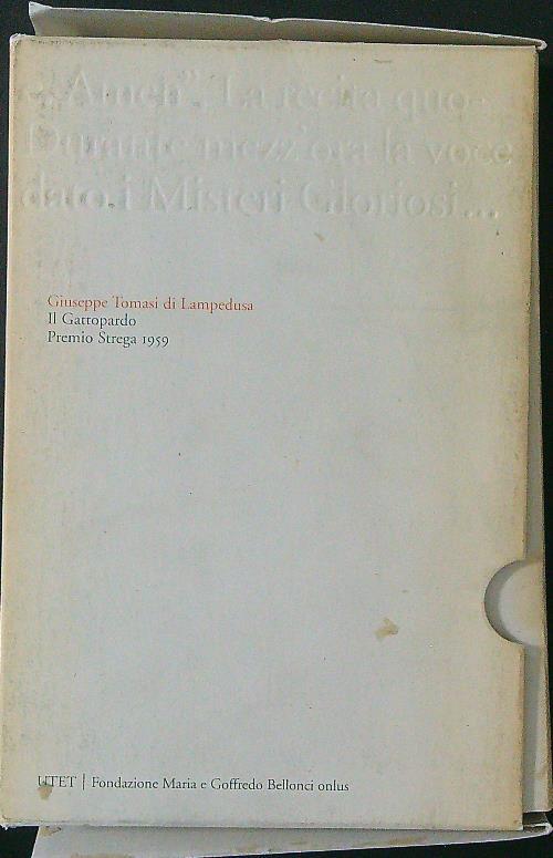 Il  Gattopardo Premio Strega 1959 - Giuseppe Tomasi di Lampedusa - copertina