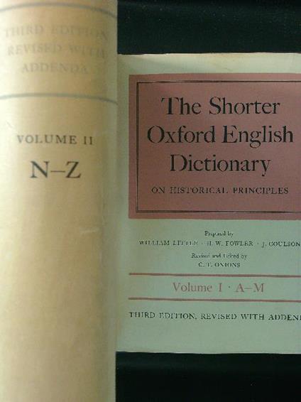 The shorter Oxford English Dictionary 2 vv - copertina