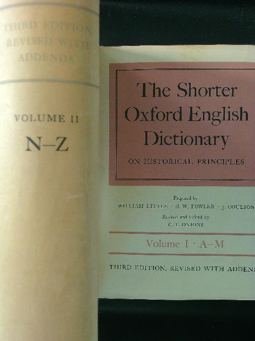 The shorter Oxford English Dictionary 2 vv - copertina