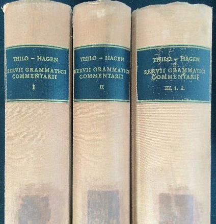 Servii grammatici commentarii 3 vv - G. Thilo - copertina