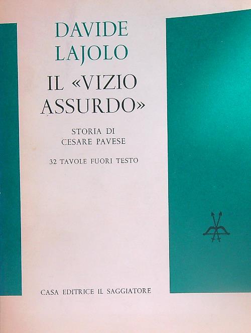 Il vizio assurdo - Davide Lajolo - copertina