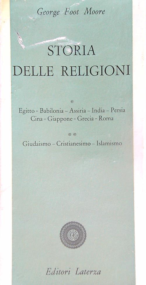 Storia delle religioni. 2vv - George Foot Moore - copertina