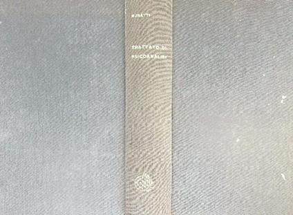 Trattato di psicoanalisi - Cesare Musatti - copertina
