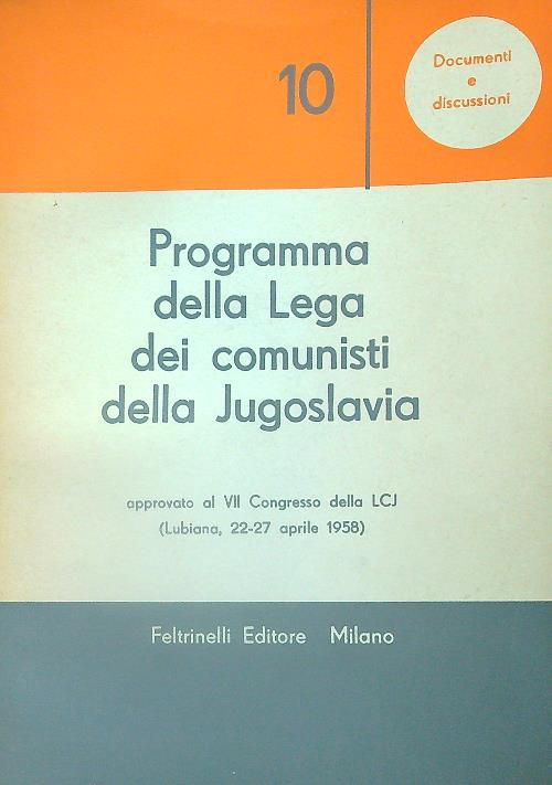 Programma della Lega dei comunisti della Jugoslavia - copertina