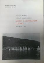 Lingua e letteratura italiana. Atti secondo corso aggiornamento 1964