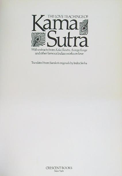 The  love teachings of Kama Sutra - copertina