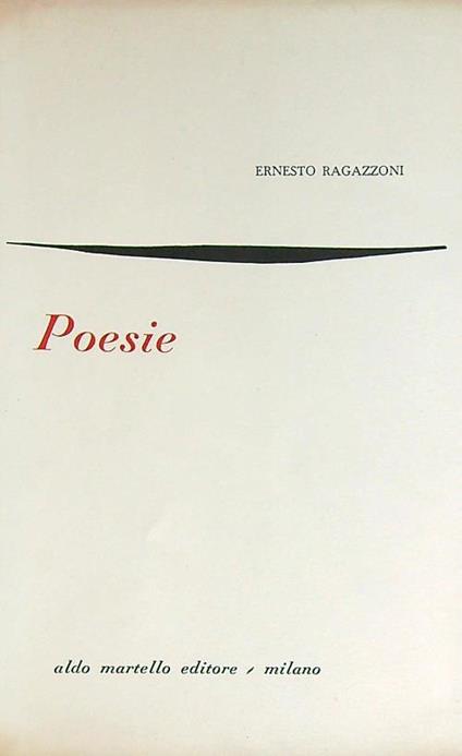 Poesie - Ernesto Ragazzoni - copertina
