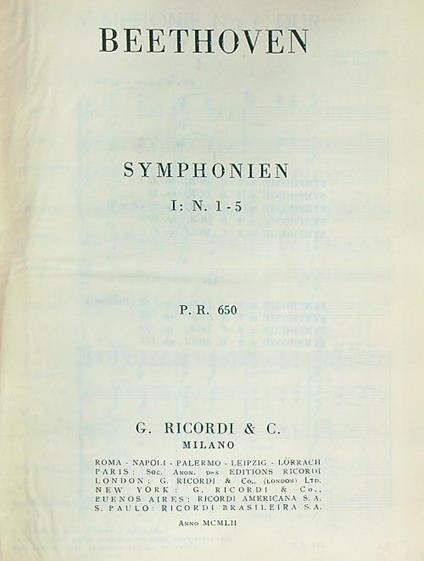 Symphonien I: N. 1-5 - Ludwig van Beethoven - copertina