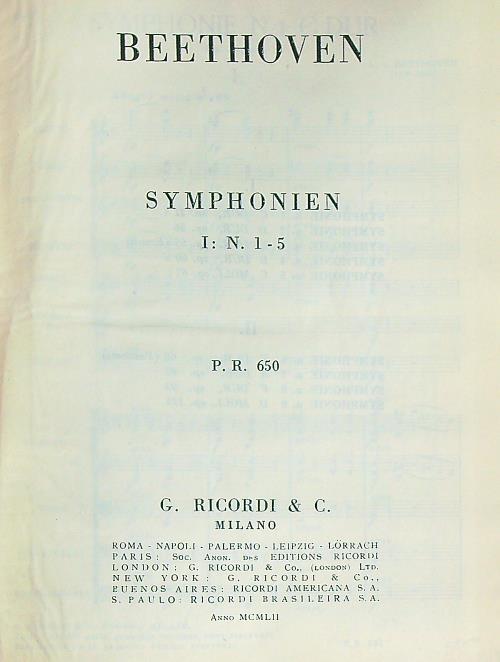 Symphonien I: N. 1-5 - Ludwig van Beethoven - copertina