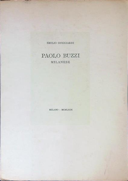 Paolo Buzzi Milanese - Emilio Guicciardi - copertina