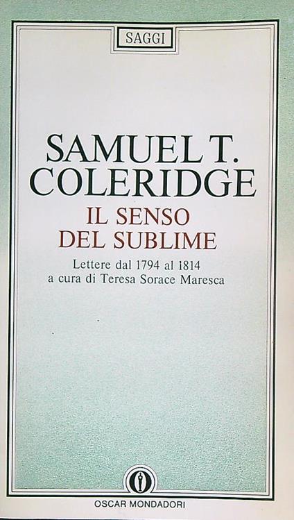 Il senso del sublime - Samuel Coleridge - copertina