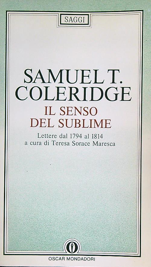 Il senso del sublime - Samuel Coleridge - copertina