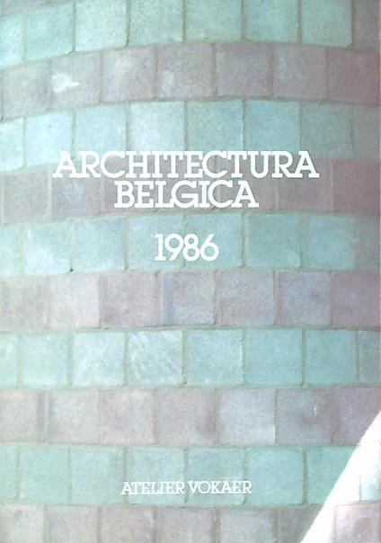Architectura belgica 1986 - copertina