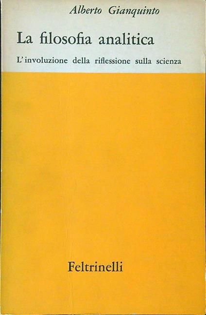 La  filosofia analitica - Alberto Gianquinto - copertina