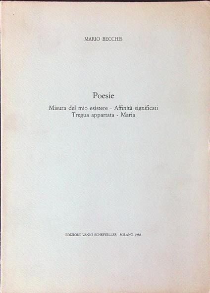 Poesie - Mario Bacchis - copertina