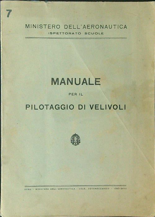Manuale per il pilotaggio dei velivoli