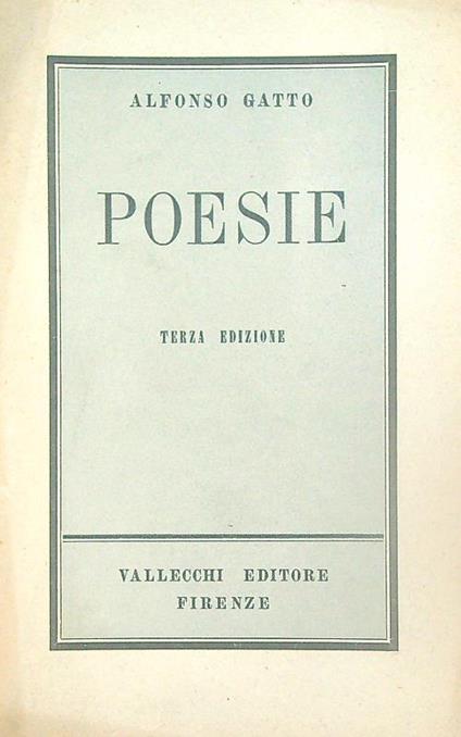 Poesie - Alfonso Gatto - copertina