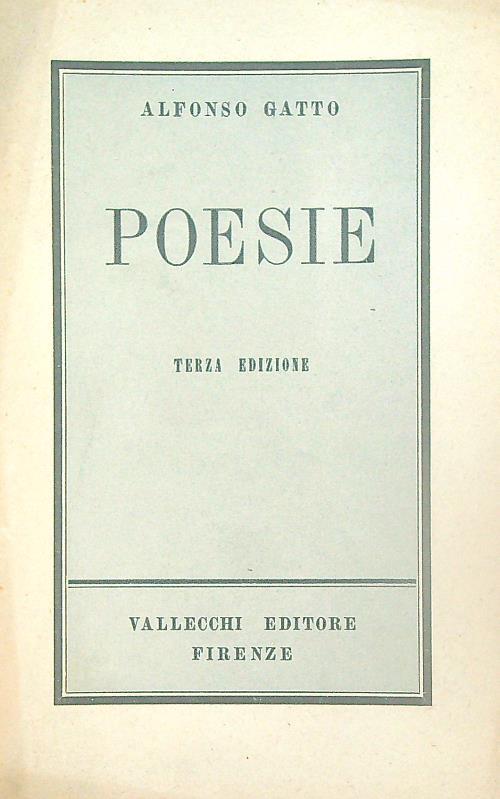 Poesie - Alfonso Gatto - copertina